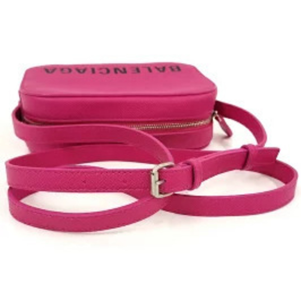 BALENCIAGA Ville Shoulder Bag Leather Pink - Picture 6 of 9